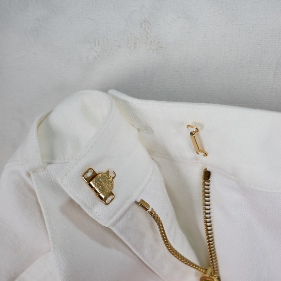 St John Collection White‎ Embellished Flare Pants Size 6 - Picture 12 of 13